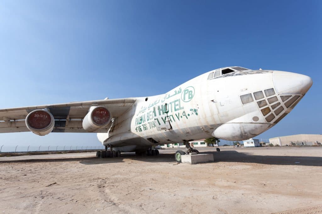 Antigo avião de carga russo Ilyushin IL 76