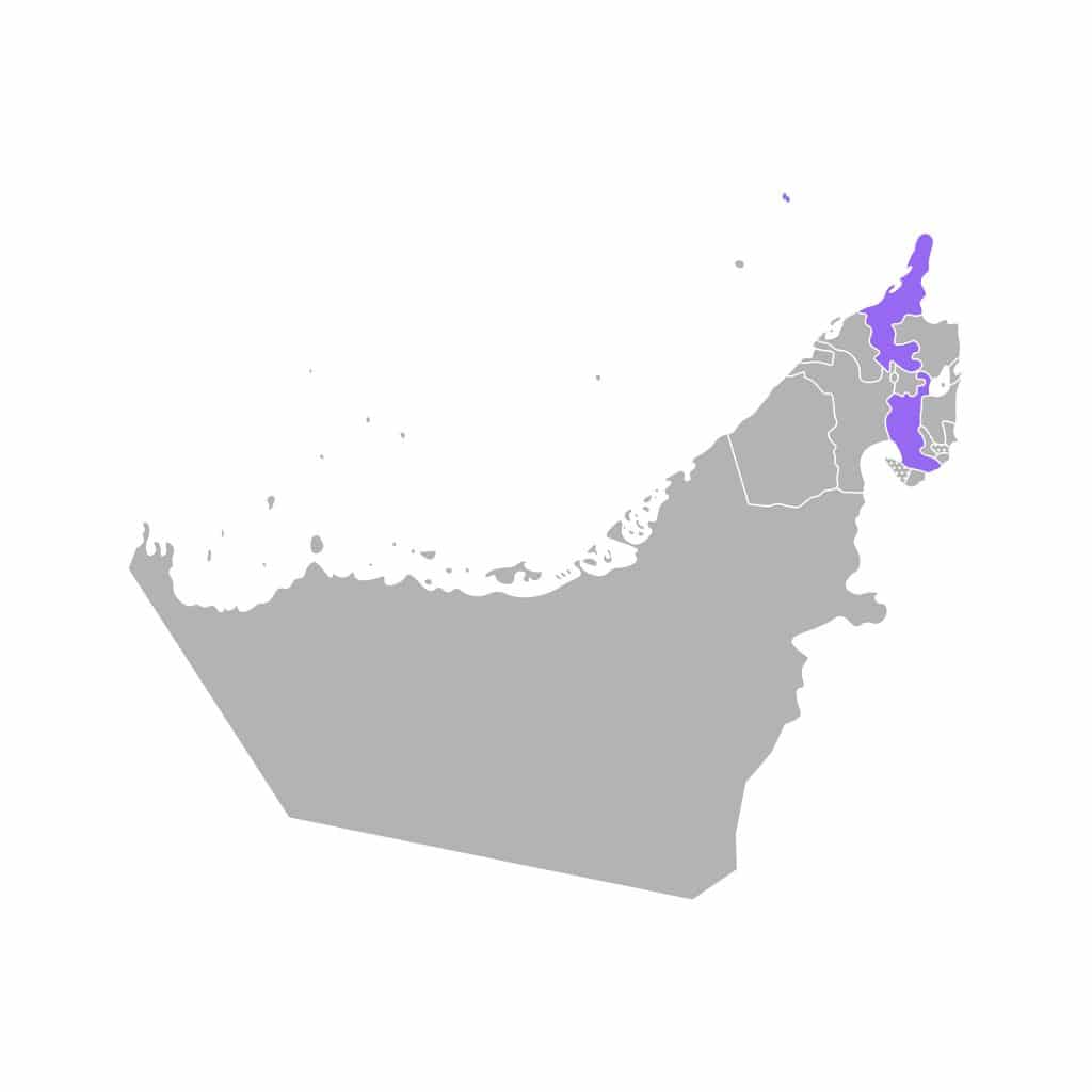 Mapa de Ras Al Khaimah Emirados Árabes Unidos