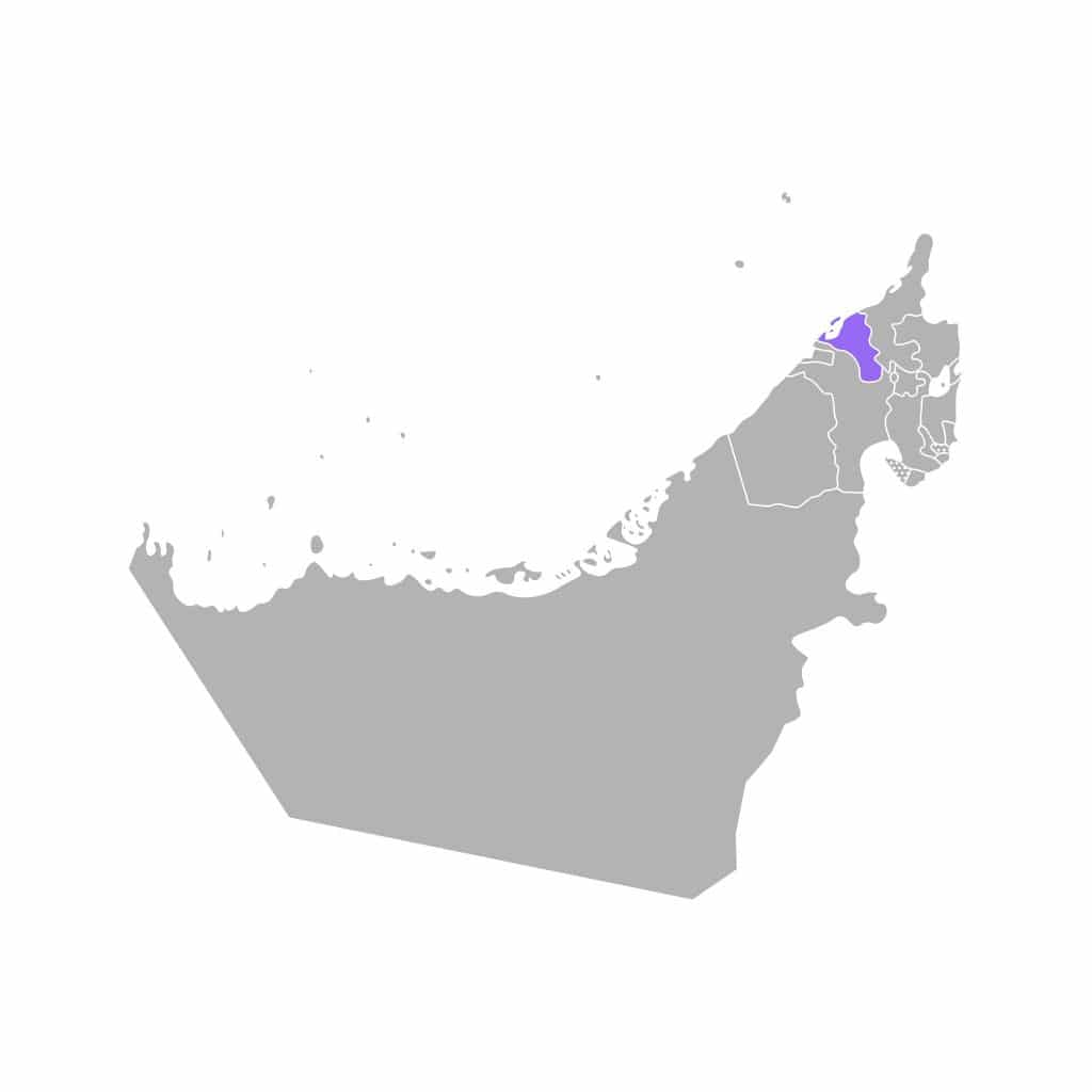 Mapa de Umm al-Quwain