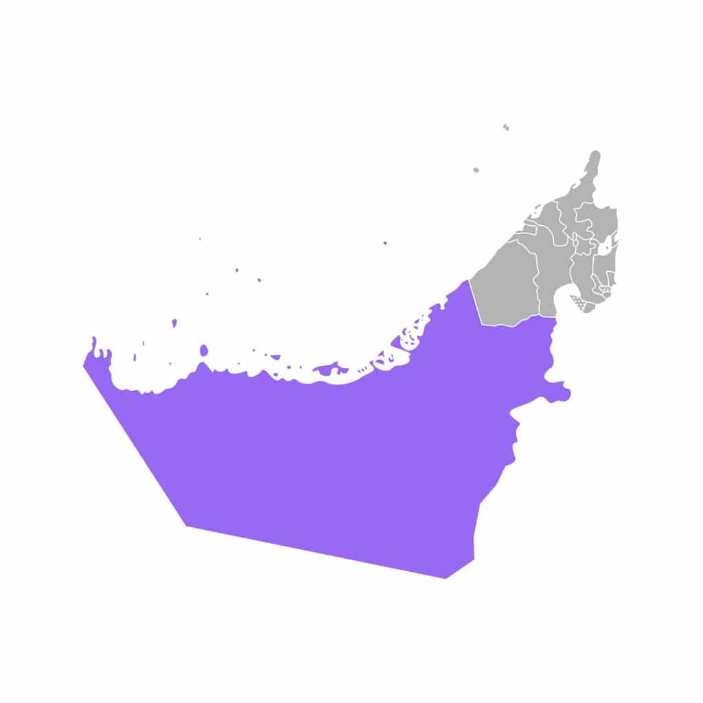 Mapa de Abu Dhabi Emirados Árabes Unidos